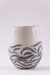 White and Black Carved Wine Cup
